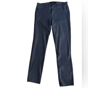 J BRAND Mid Rise Blue Metallic Super Skinny Jeans